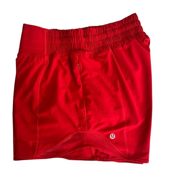 Lululemon Hotty Hot Short Size 4 *High-Rise Long 4" Dark Red Run Gym - Picture 3 of 6